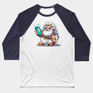 Zeus Charging a Phone Baseball T-Shirt